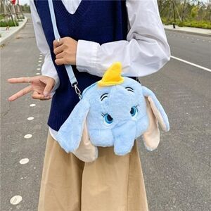 Disney Dumbo Inspired Plush Cartoon Theme Elephant Purse/Crossbody Bag